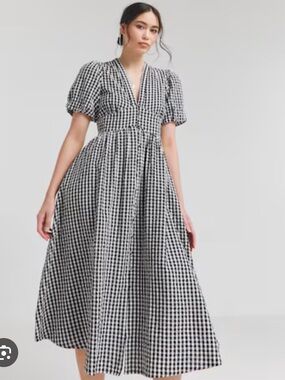 Nobody’s Child Black Gingham “Starlight” dress sz 18US
